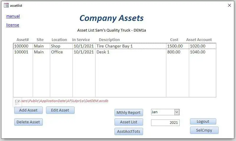 Download web tool or web app asset-book-depreciation