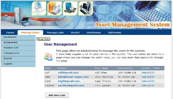 Laden Sie das Web-Tool oder die Web-App Asset Management System herunter