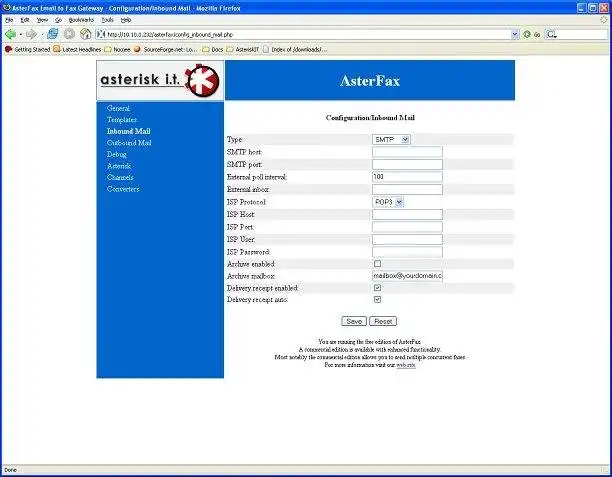 Download web tool or web app AsterFax - Asterisk Email to Fax Gateway