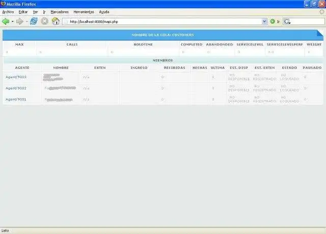 Download web tool or web app Asterisk Queue Activity