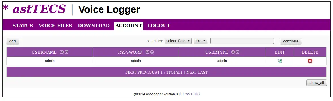 Mag-download ng web tool o web app asterisk voice logger