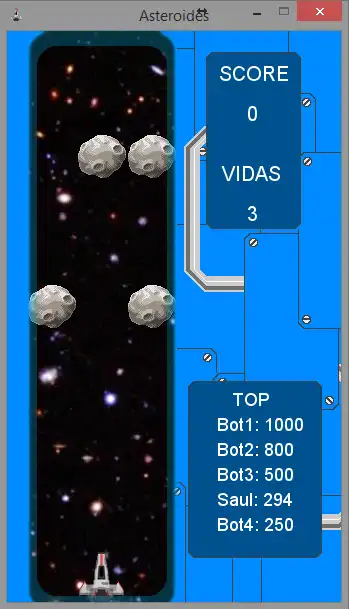 Download webtool of web-app Asteroides om online in Windows online via Linux te draaien