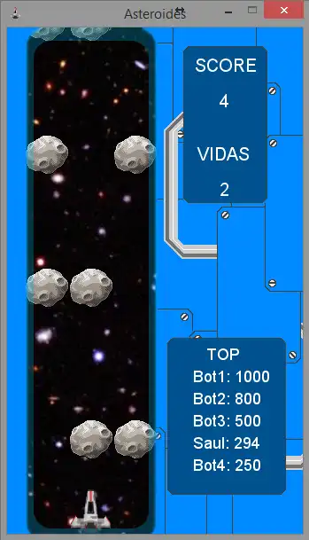 Download webtool of web-app Asteroides om online in Windows online via Linux te draaien