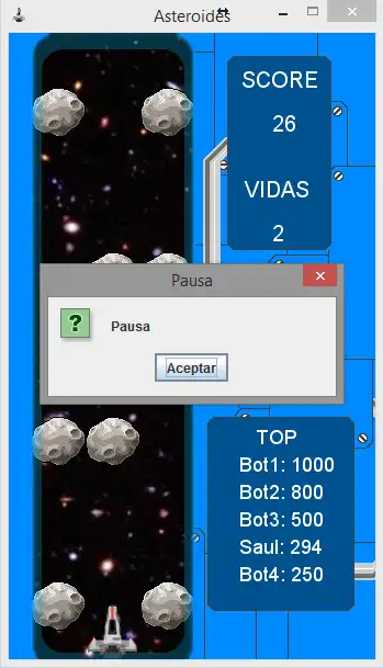 Download webtool of web-app Asteroides om online in Windows online via Linux te draaien
