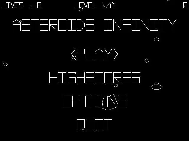 Web ツールまたは Web アプリ Asteroids Infinity をダウンロードして、オンラインの Linux ではなくオンラインの Windows で実行します