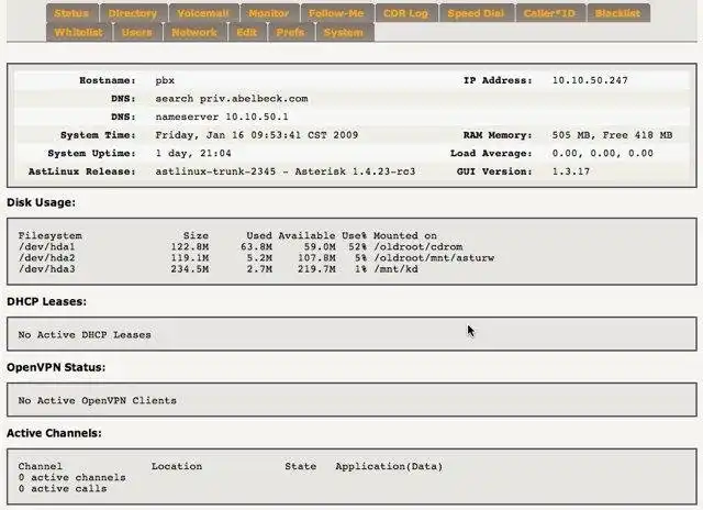 Download web tool or web app AstLinux