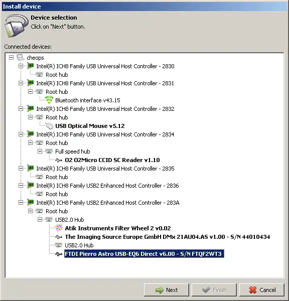 Télécharger l'outil Web ou l'application Web astroDevice