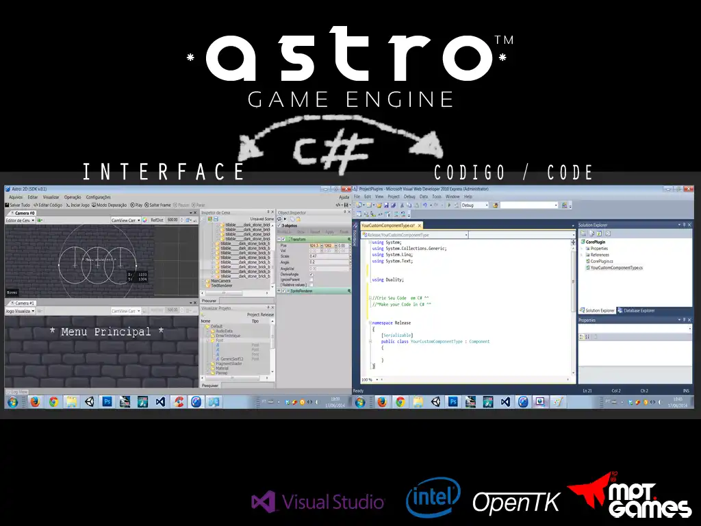 Download web tool or web app ASTRO:GameEngine to run in Windows online over Linux online