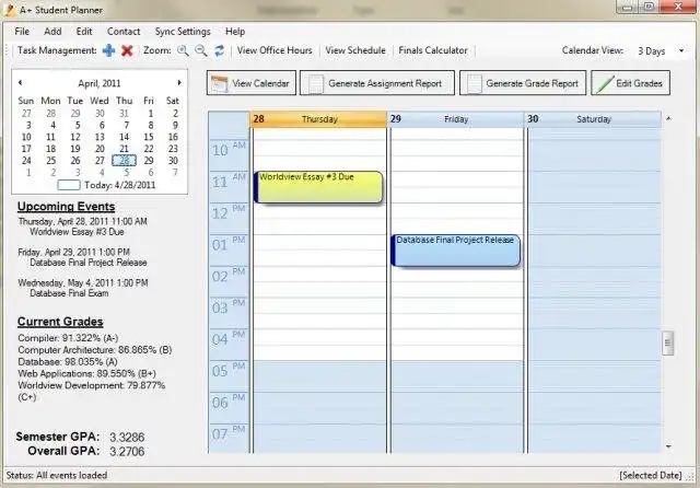 Download web tool or web app A+ Student Planner
