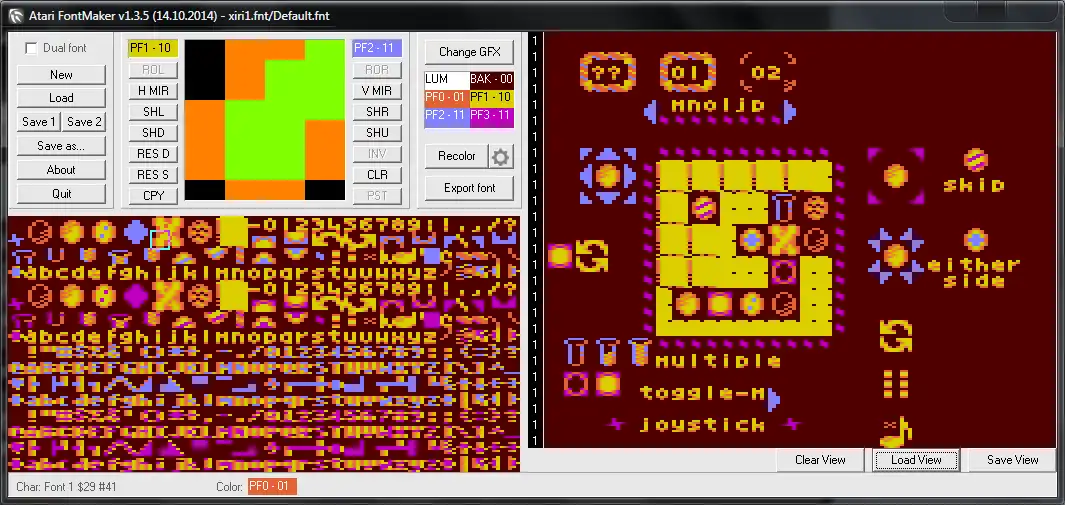 Muat turun alat web atau aplikasi web Atari FontMaker