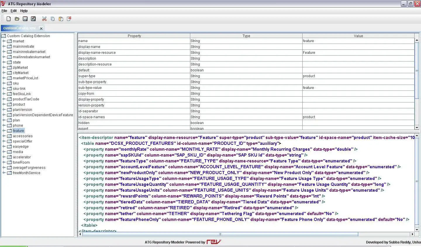 Download web tool or web app ATG Repository Architect
