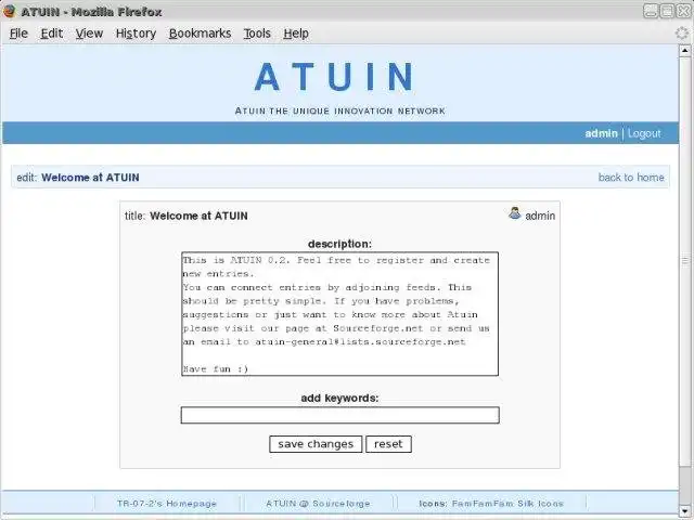 Unduh alat web atau aplikasi web ATUIN