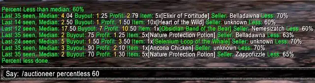 Muat turun alat web atau aplikasi web Auctioneer Addon untuk World of Warcraft untuk dijalankan dalam Windows dalam talian melalui Linux dalam talian