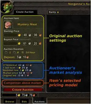 Descărcați instrumentul web sau aplicația web Auctioneer Addon pentru World of Warcraft pentru a rula în Windows online, prin Linux online