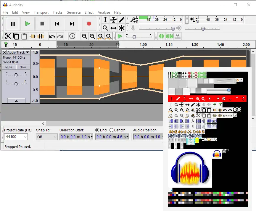 Baixe a ferramenta da web ou o aplicativo da web Audacity-Extra