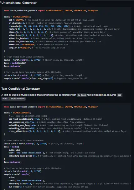 웹 도구 또는 웹 앱 audio-diffusion-pytorch 다운로드