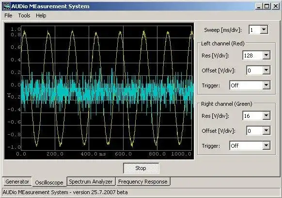 ดาวน์โหลดเครื่องมือเว็บหรือเว็บแอป AUDio MEasurement System