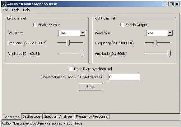 ດາວໂຫຼດເຄື່ອງມືເວັບ ຫຼື ແອັບເວັບ AUDio MEasurement System ເພື່ອແລ່ນໃນ Windows ອອນໄລນ໌ຜ່ານ Linux ອອນໄລນ໌