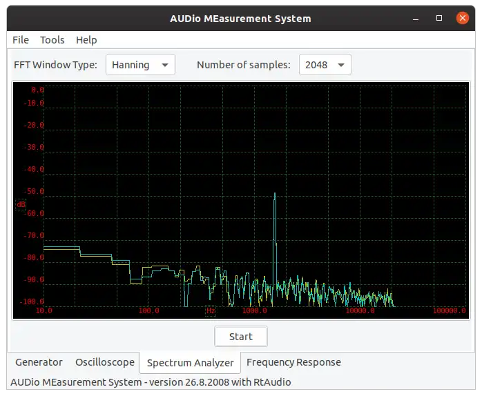 ดาวน์โหลดเครื่องมือเว็บหรือเว็บแอป AUDio MEasurement System เพื่อทำงานใน Windows ออนไลน์ผ่าน Linux ออนไลน์