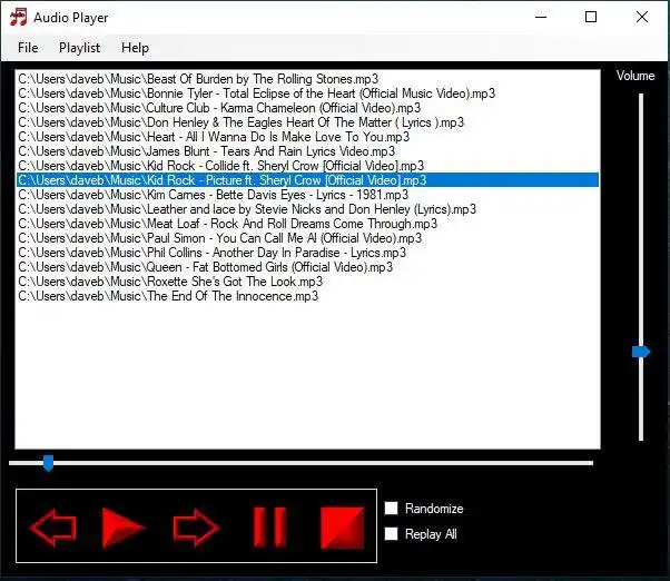 قم بتنزيل أداة الويب أو تطبيق الويب Audio Player MP3