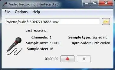 Descărcați instrumentul web sau aplicația web Interfața de înregistrare audio