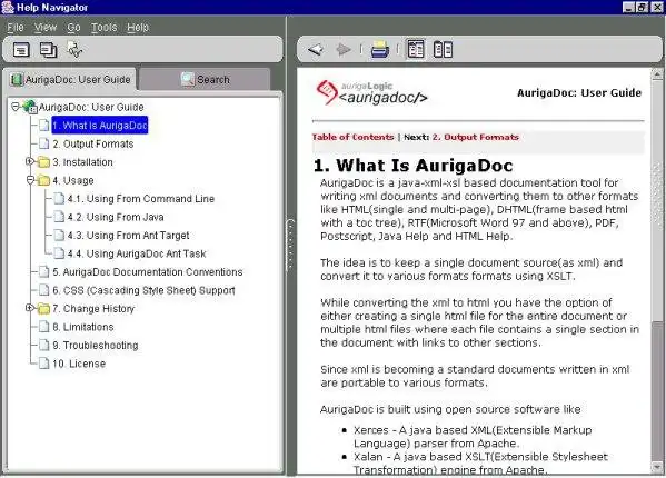 웹 도구 또는 웹 앱 AurigaDoc 다운로드