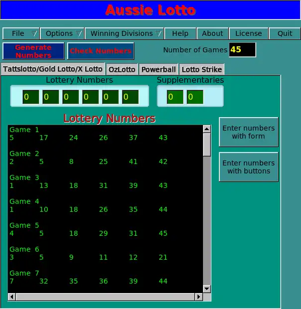 Download web tool or web app Aussie Lotto to run in Linux online