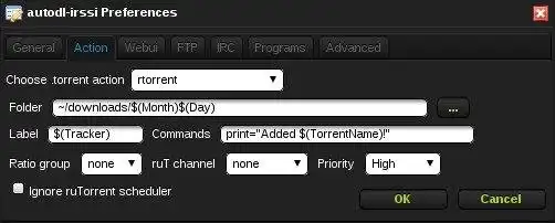 Web aracını veya web uygulamasını indirin autodl-irssi