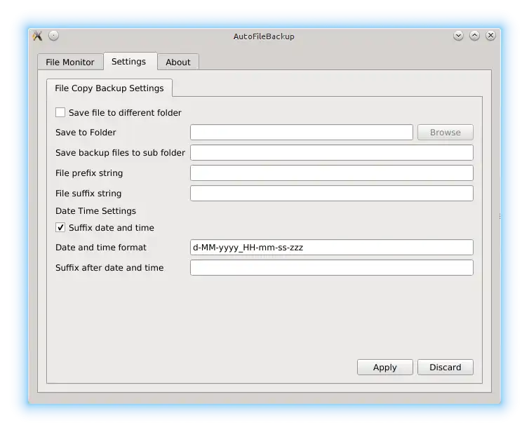 Mag-download ng web tool o web app na Auto File Backup