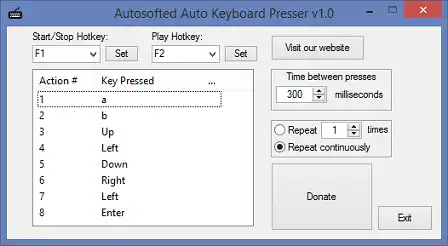 Завантажте веб-інструмент або веб-програму Auto Keyboard Presser