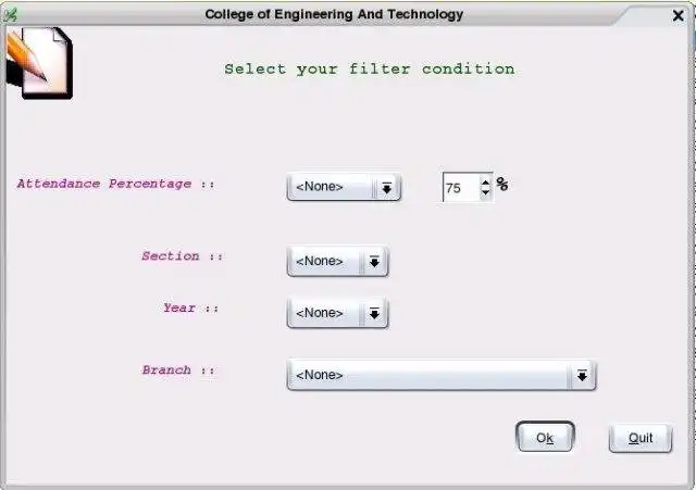 Download web tool or web app Automated Attendance System