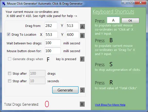 웹 도구 또는 웹 앱 다운로드 Auto Mouse Clicker - 초고속