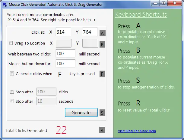 Download web tool or web app Auto Mouse Clicker - Super Fast