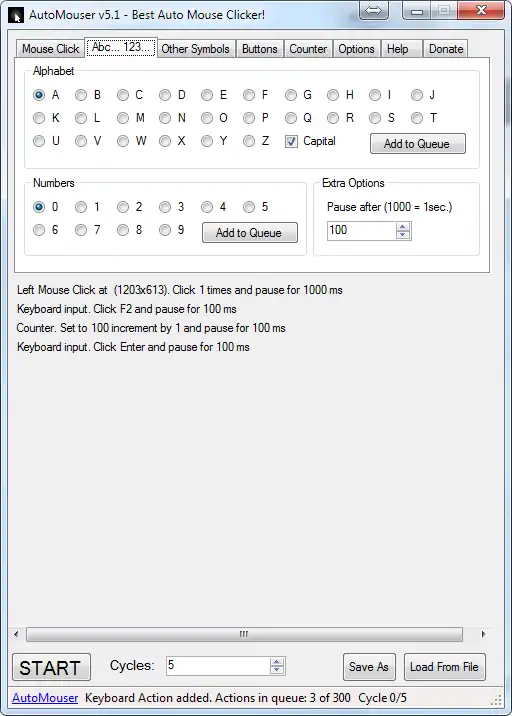 Download web tool or web app AutoMouser - AUTO MOUSE  KEYBOARD 100+ 
