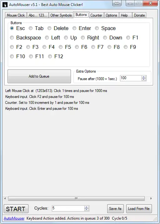 Download web tool or web app AutoMouser - AUTO MOUSE  KEYBOARD 100+ 