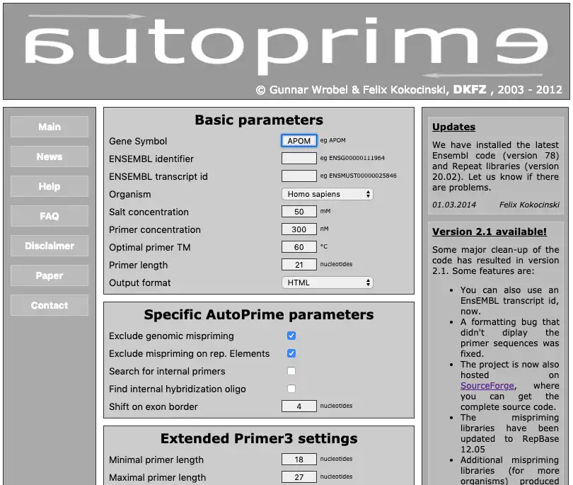Download web tool or web app Autoprime to run in Linux online