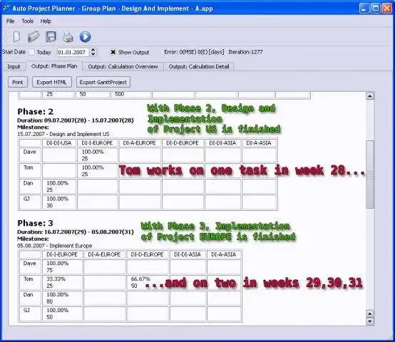 Download web tool or web app Auto Project Planner