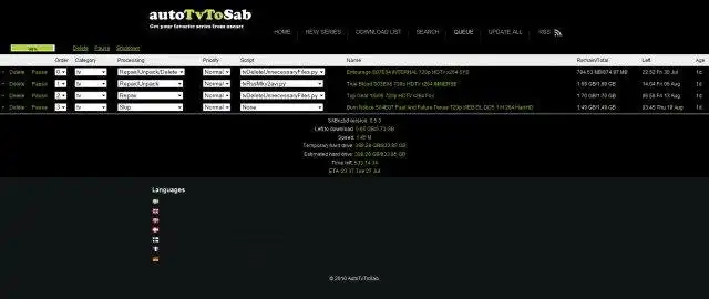Descargue la herramienta web o la aplicación web Auto TV a Sabnzbd