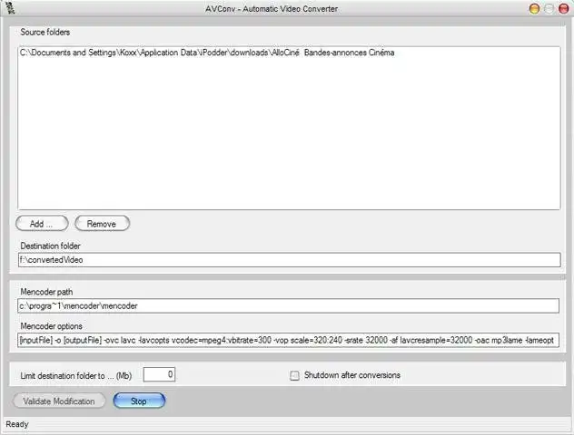 Download web tool or web app AVConv - Automatic video converter