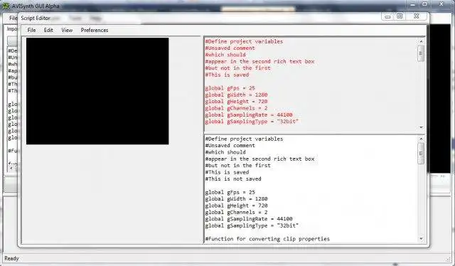 Download web tool or web app AVISynth UI
