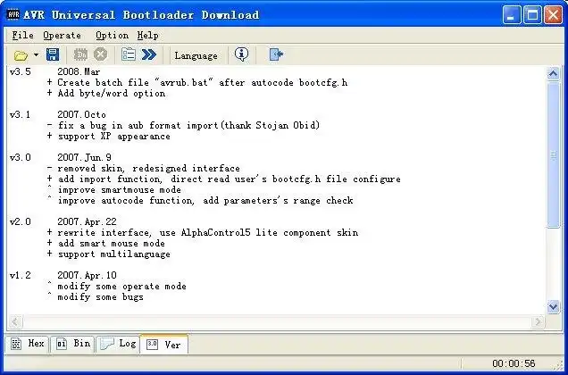 تنزيل أداة الويب أو تطبيق الويب AVR Universal Bootloader (AVRUB)