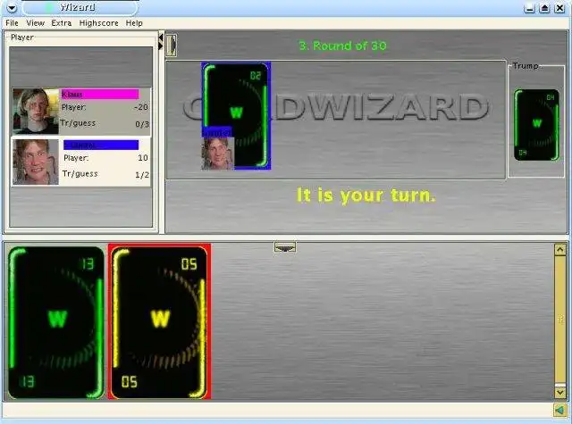 قم بتنزيل أداة الويب أو تطبيق الويب لعبة Wizard Card Game لتشغيلها على Linux عبر الإنترنت