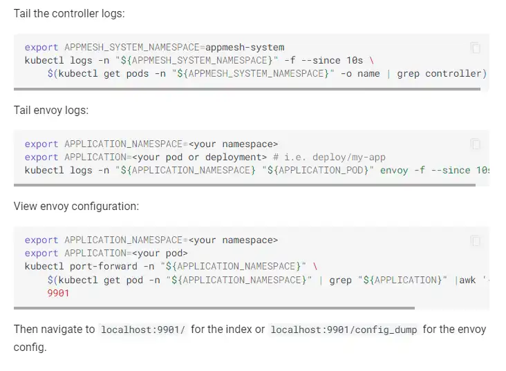 Unduh alat web atau aplikasi web AWS App Mesh Controller For K8s