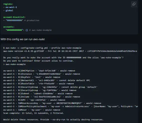 Muat turun alat web atau apl web aws-nuke