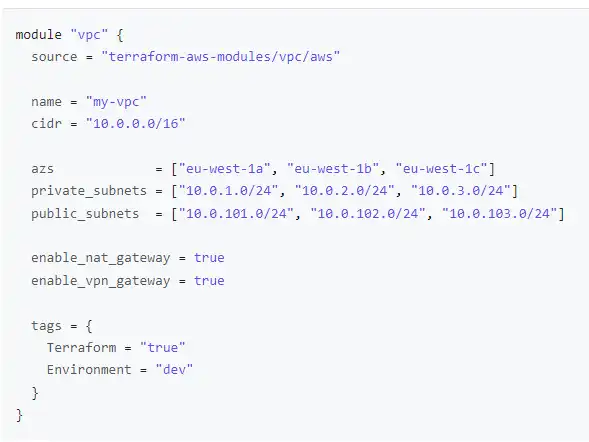 웹 도구 또는 웹 앱 AWS VPC Terraform 모듈 다운로드