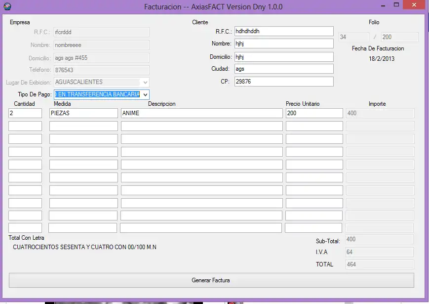 Download web tool or web app AxiasFACT