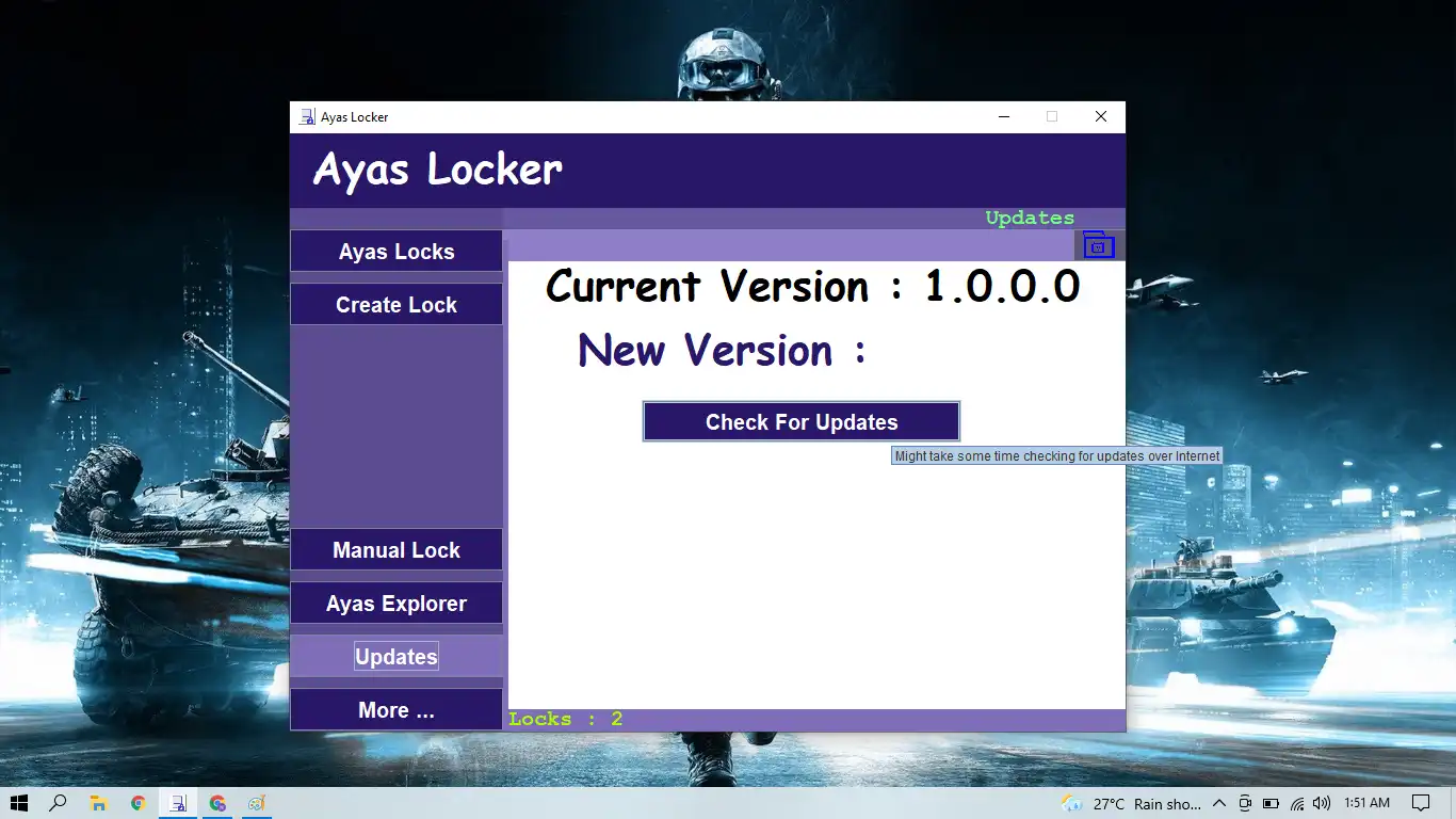 قم بتنزيل أداة الويب أو تطبيق الويب AyasLocker v1.0.0.0
