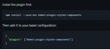 Scarica lo strumento web o l'app web babel-plugin-styled-components