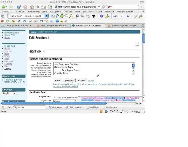 Download web tool or web app Back-End CMS