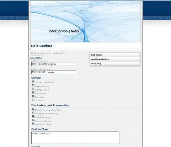 Download web tool or web app Backup Monitor